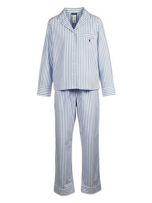 pigiama donna a righe bianco  e azzurro Ralph Lauren | 4P0716930